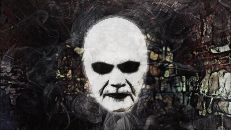 White Mask with Black Eyes