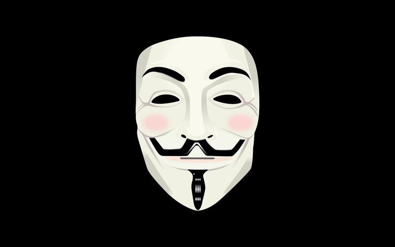 White Mask with Black Features