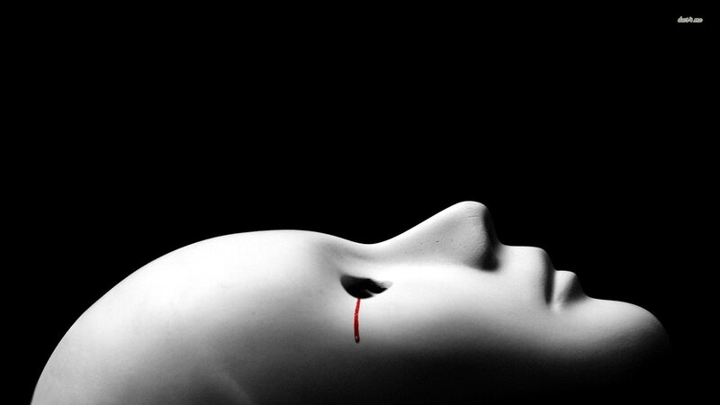 White Mask with Blood