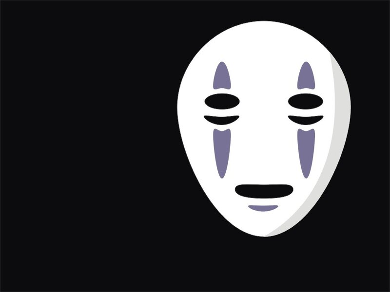 White Mask with Purple Details