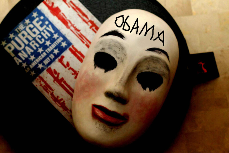 White Mask with Red Lips