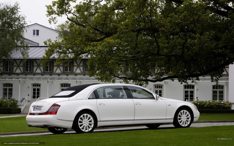 white maybach luxury car