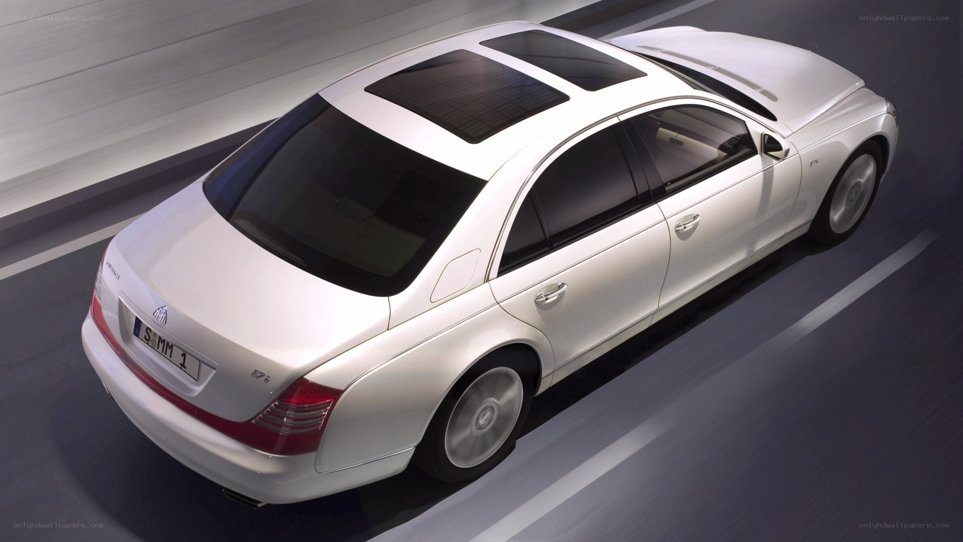 white maybach sedan