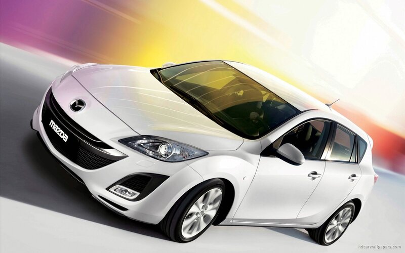 White Mazda 3 Hatchback