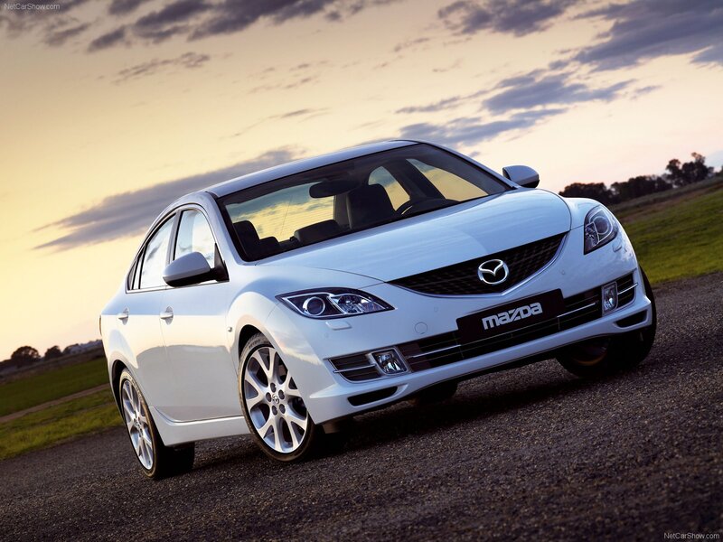 White Mazda 6 Sedan