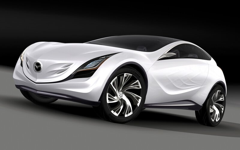 White Mazda concept car