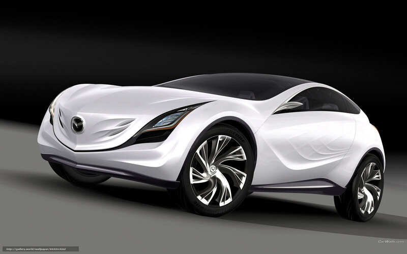 White Mazda concept car