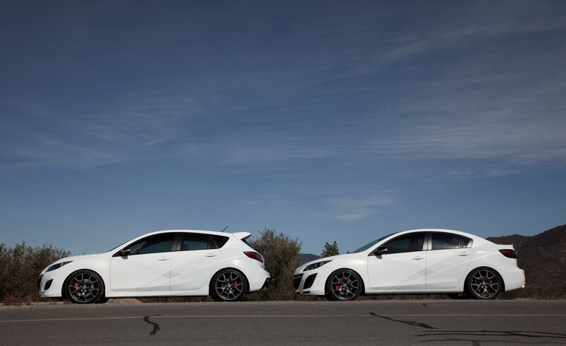 White Mazda Hatchback and Sedan — Serene