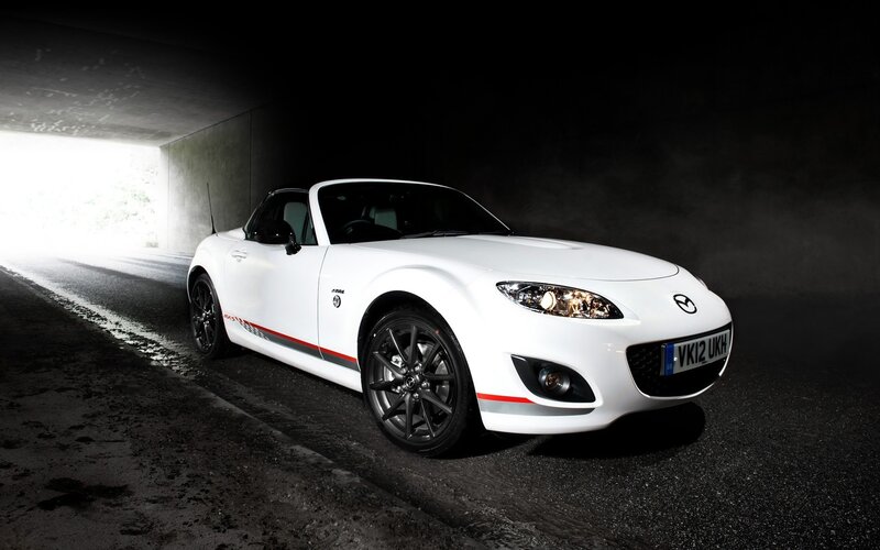 White Mazda Miata Car
