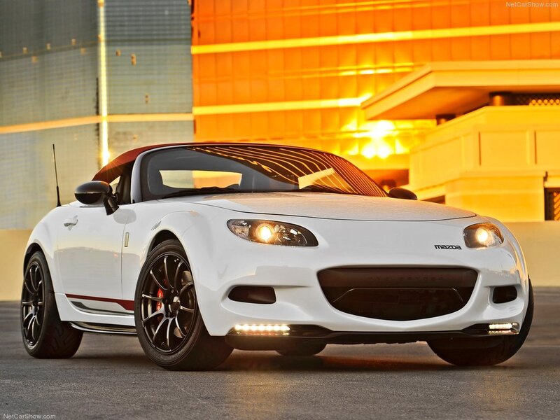 White Mazda Miata