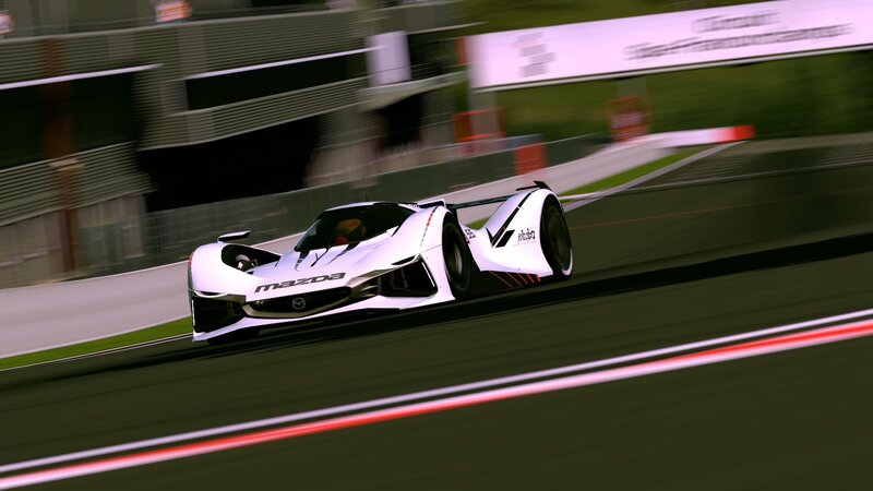White Mazda Race Car — Dynamic, 3d Render