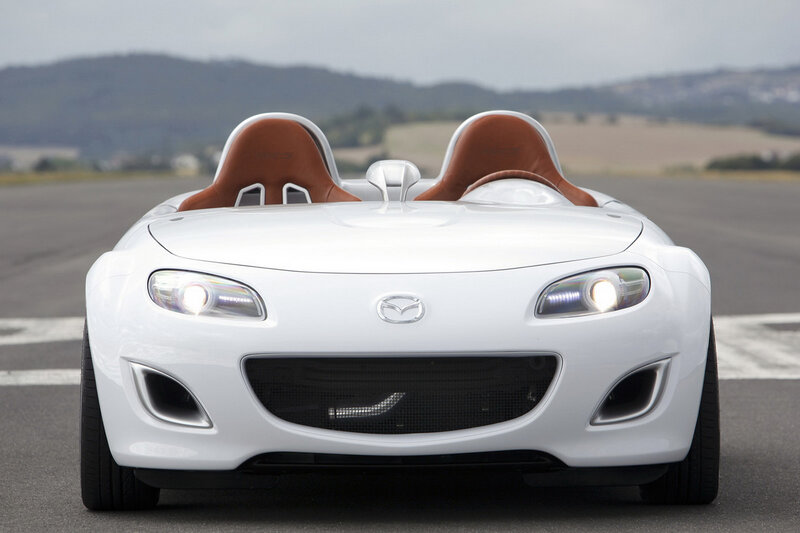 White Mazda roadster concept
