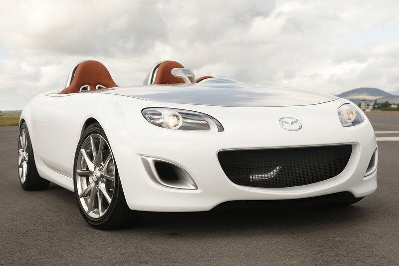 White Mazda Roadster