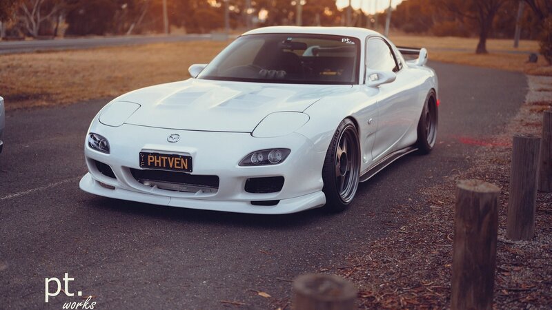 White Mazda Rx-7 — Calm