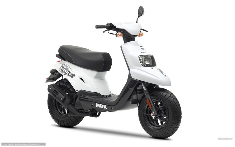 white MBK scooter