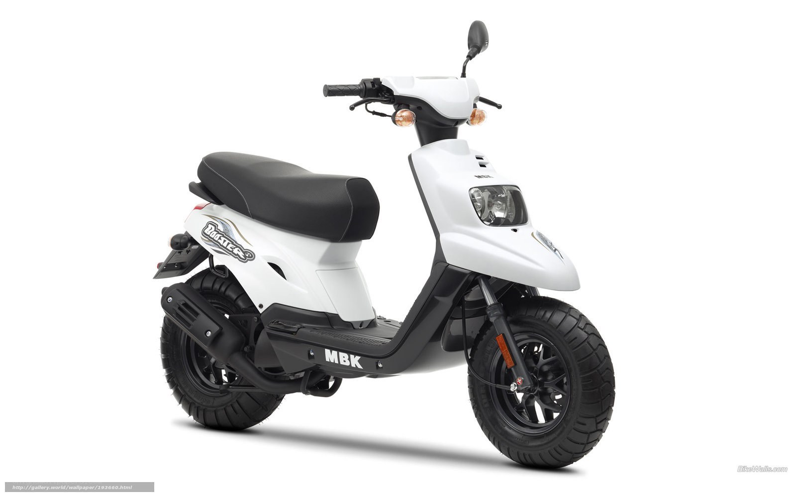white MBK scooter