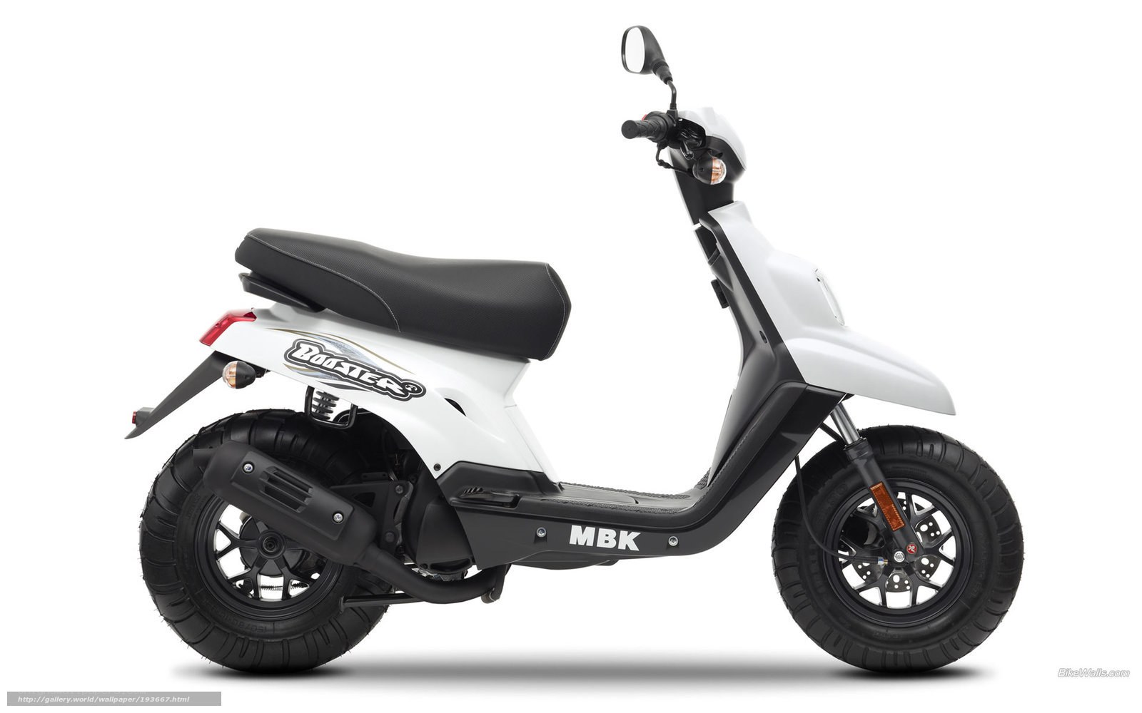 white MBK scooter