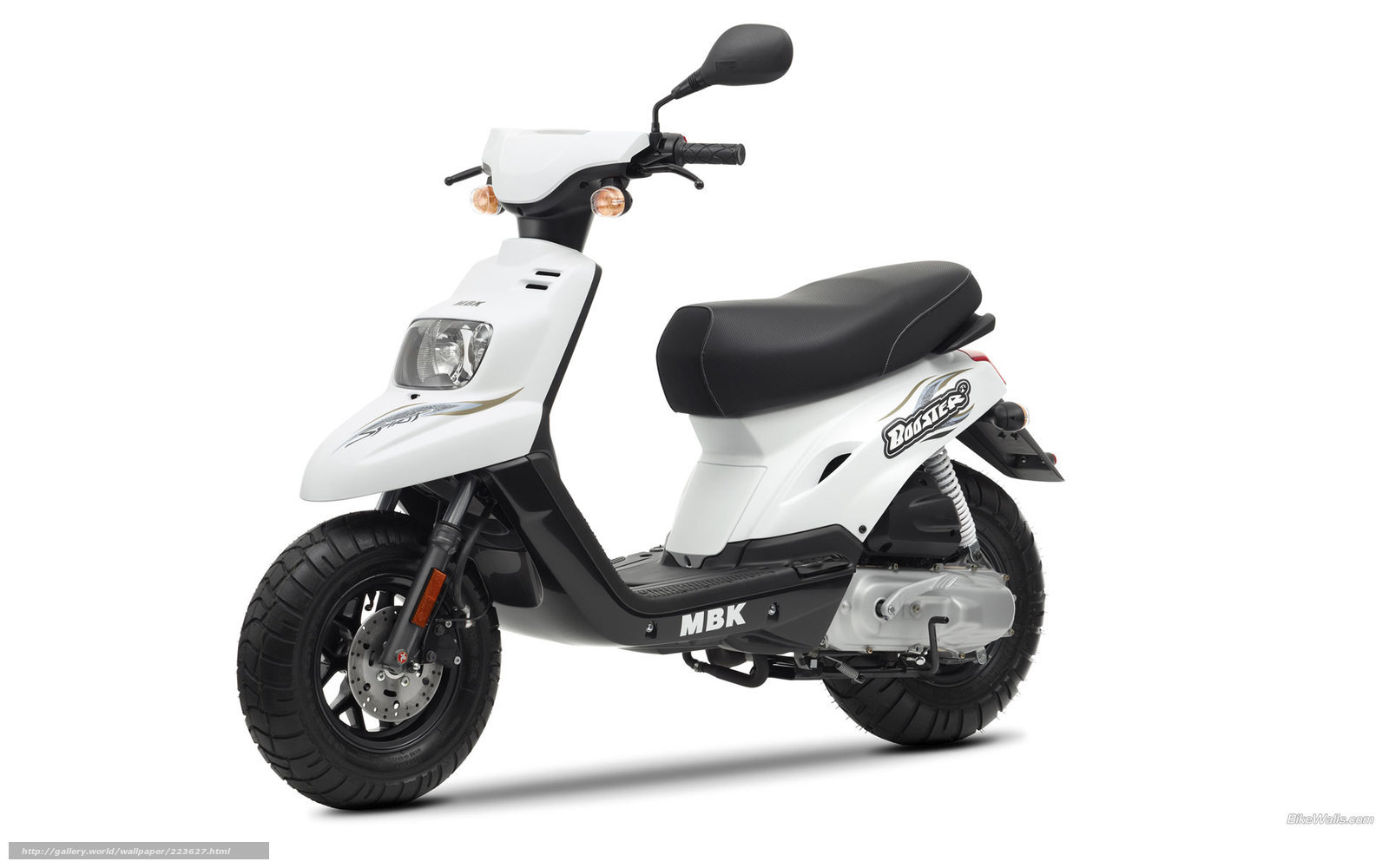 white MBK scooter