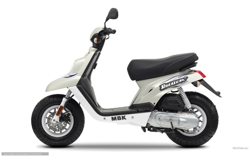 white MBK scooter