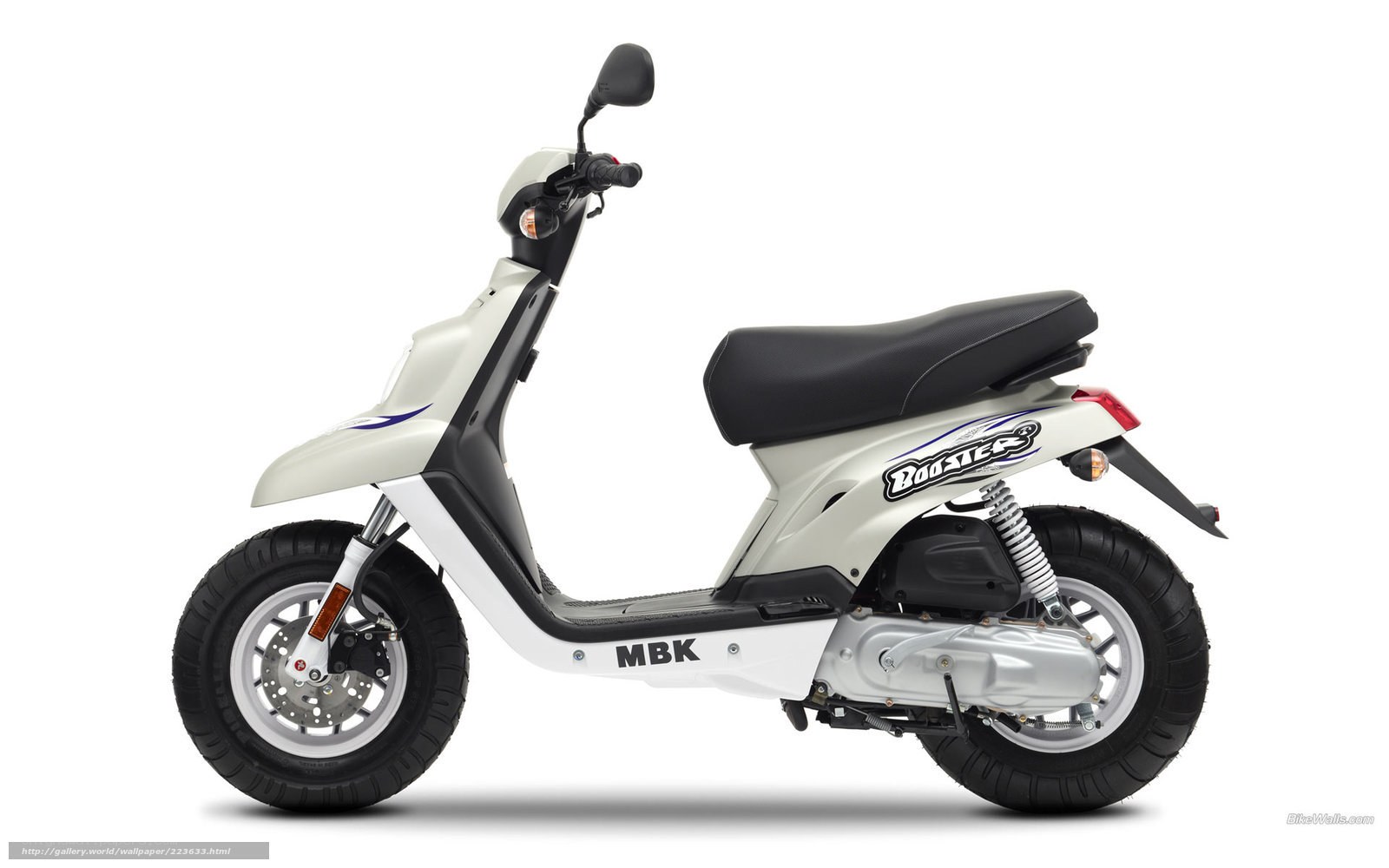 white MBK scooter