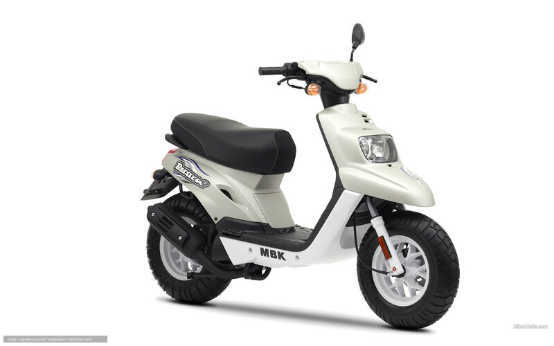 white MBK scooter