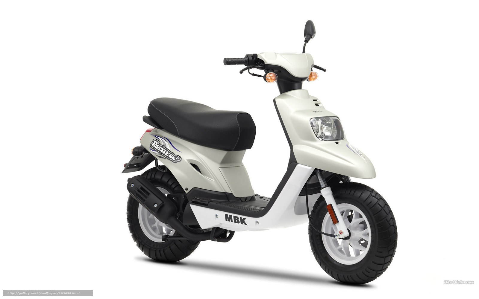 white MBK scooter