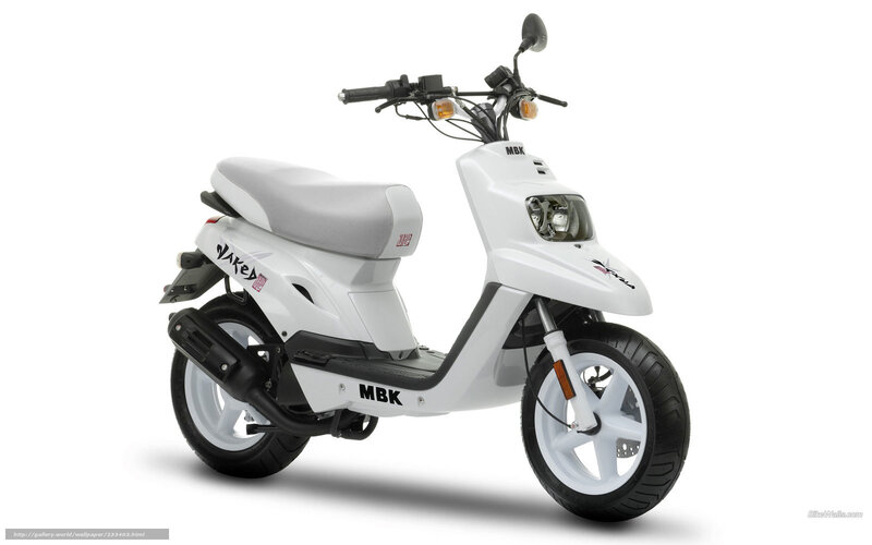 white MBK Viper scooter
