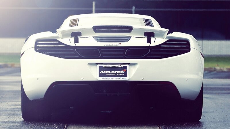 white mclaren sports car