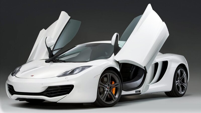 White McLaren sports car