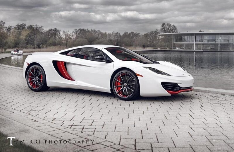 White McLaren sports car