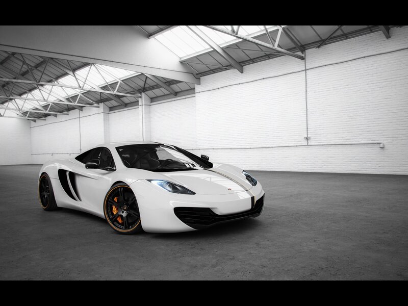 White McLaren sports car