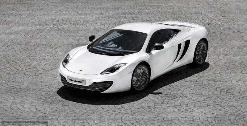 White Mclaren Sports Car — Dramatic, Afternoon, Photograph, Pavement