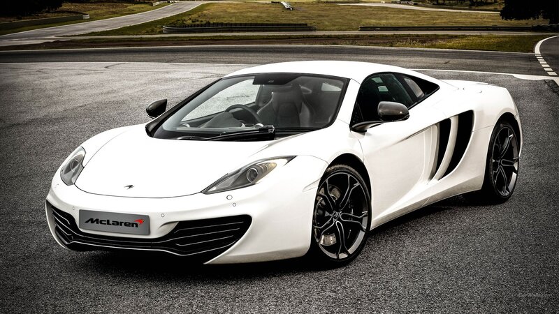 White Mclaren Sports Car — Dramatic, Afternoon, Photograph