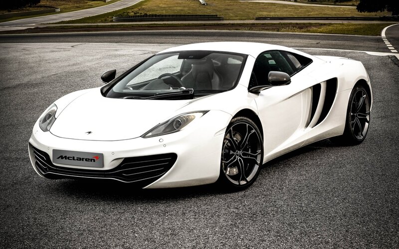 White Mclaren Sports Car — Dramatic, Afternoon