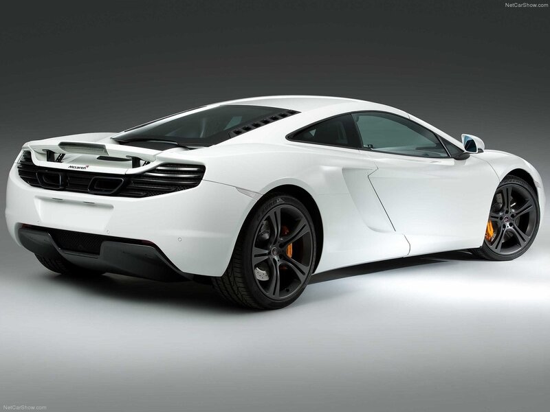 White Mclaren Sports Car — Dramatic, Photograph, Black Wheels