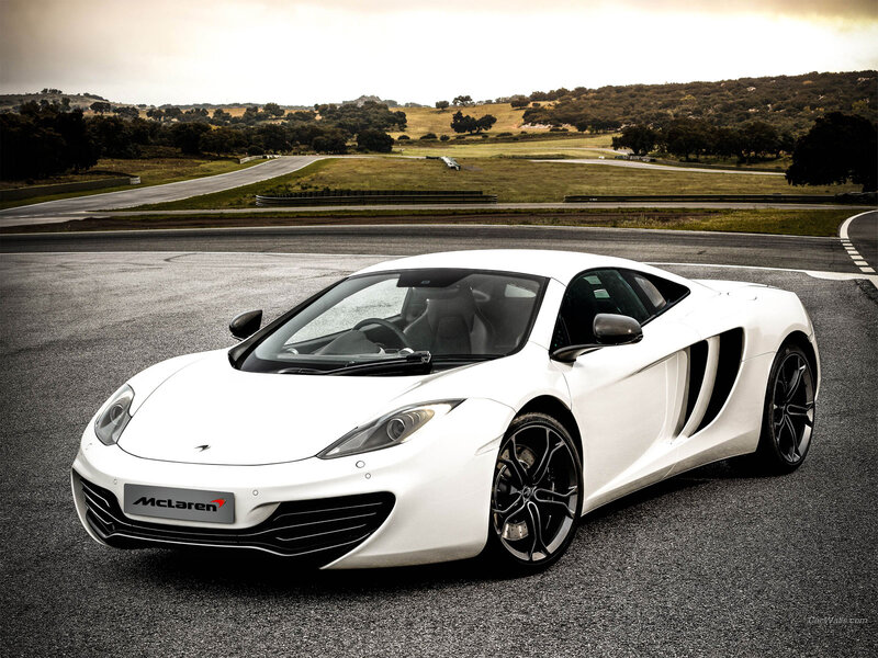 White Mclaren Sports Car — Dramatic