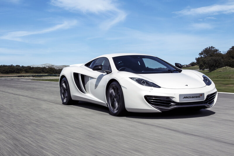 White McLaren Sports Car — Dynamic