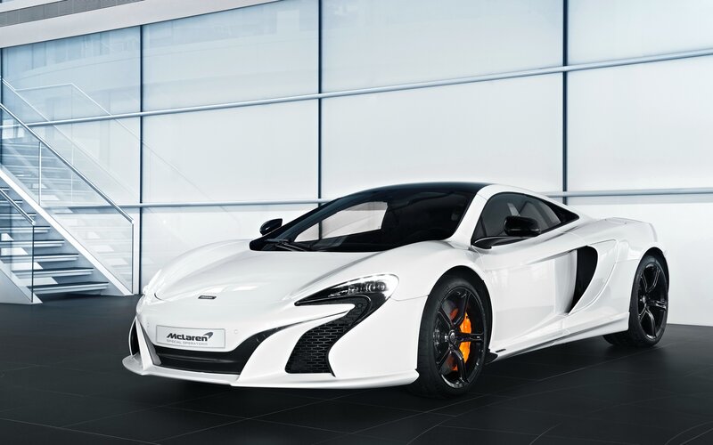 White McLaren sports car