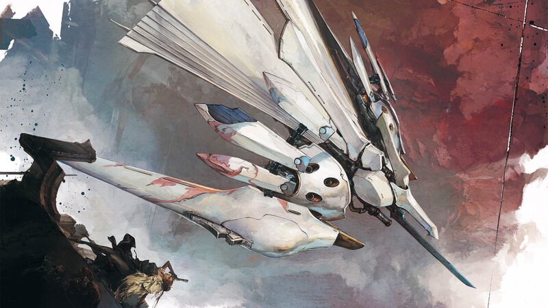 White Mecha Aircraft