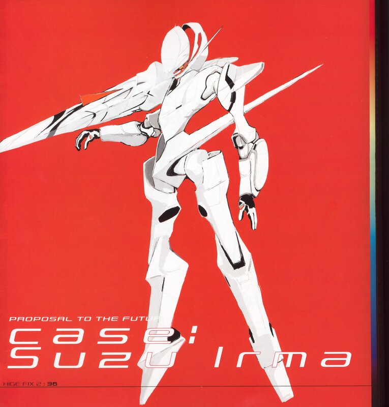 White mecha in dynamic pose