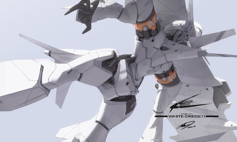White Mecha Robot — Dramatic, Digital Art