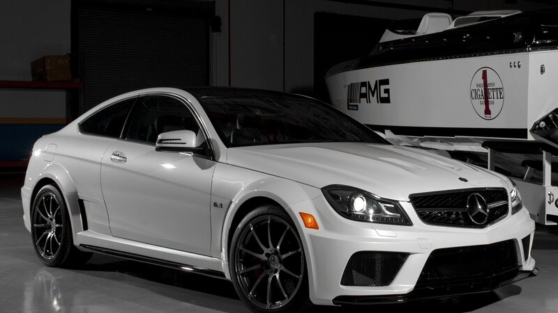 White Mercedes-AMG C63 Coupe