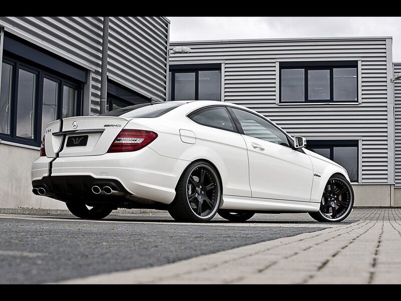 white mercedes-amg c63 coupe