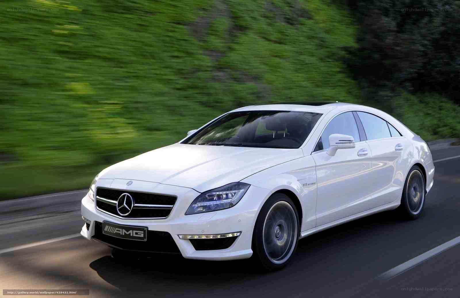 White Mercedes-AMG CLS in motion