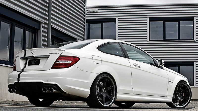 white mercedes-amg coupe