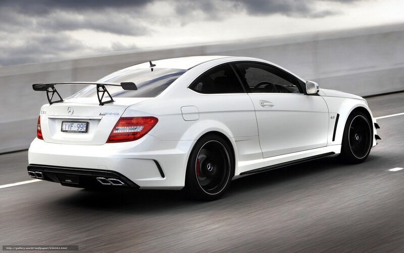 white mercedes-amg coupe