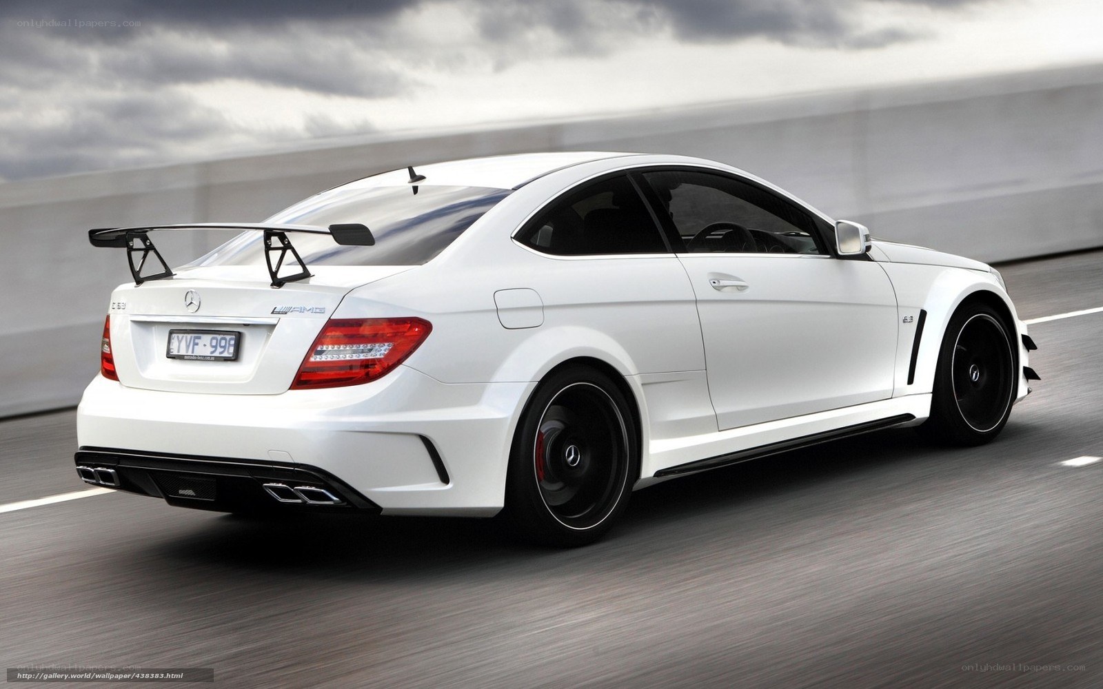 white mercedes-amg coupe