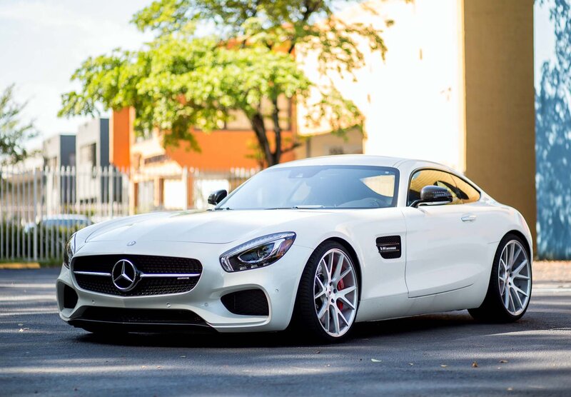 White Mercedes-amg Gt