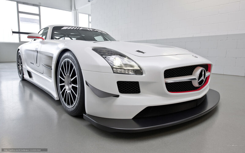White Mercedes-AMG GT3 race car