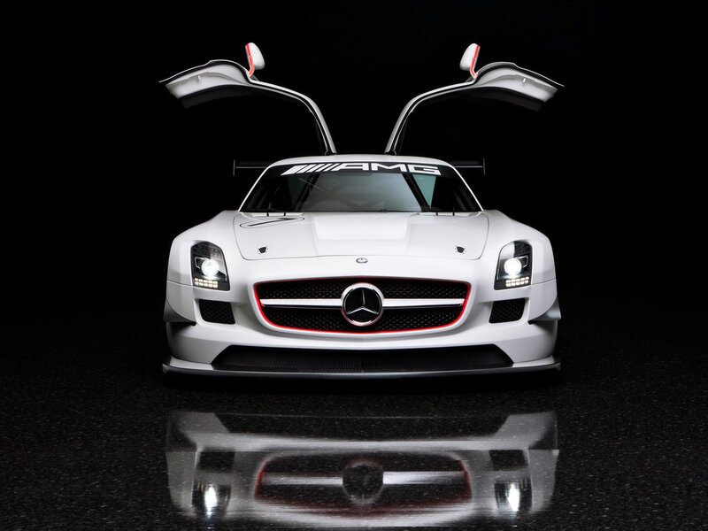 White Mercedes-amg Race Car — Dramatic